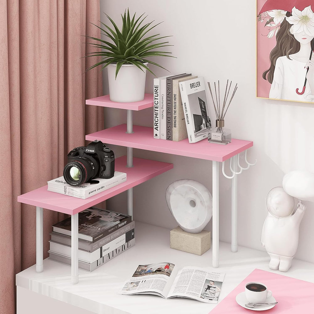 3-Tier Counter Organizer Shelf for Bathroom, Corner Shelf for Countertop, Ove...