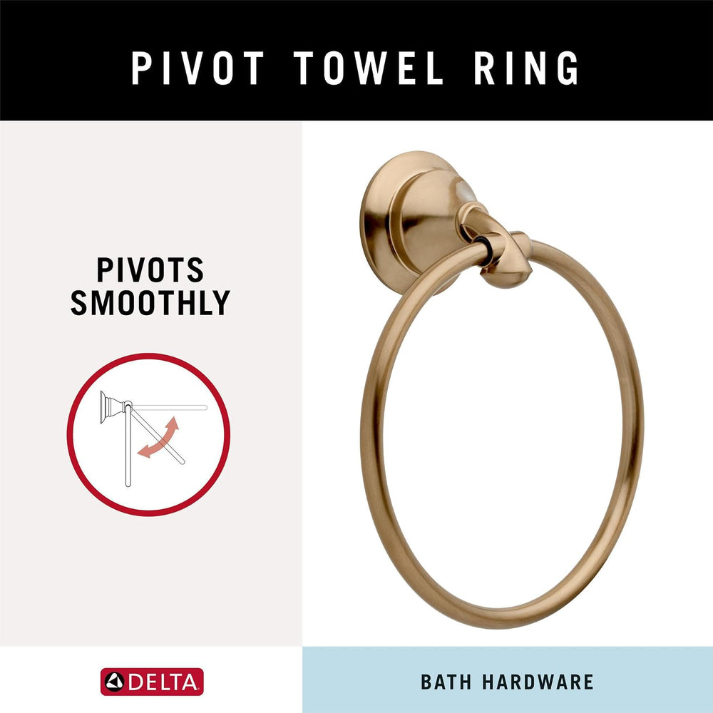 Delta Hand Towel Holder | Champagne Bronze Ring for Hanging Towels in Kitchen...