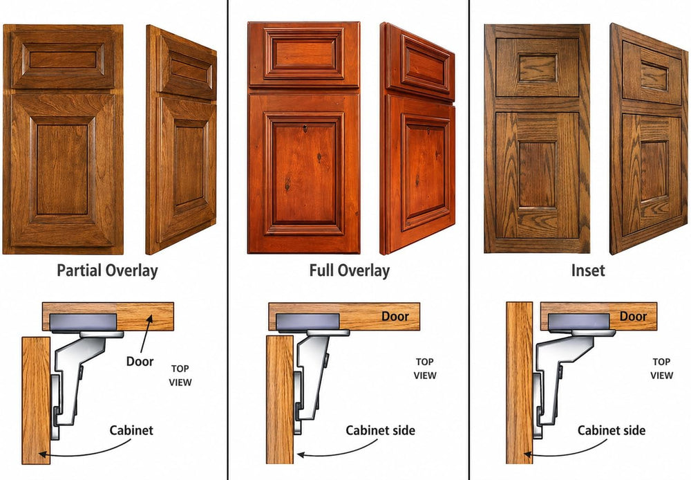 Berta, 30-Pack Half overlay 110° Soft-Close Frameless Cabinet Hinges