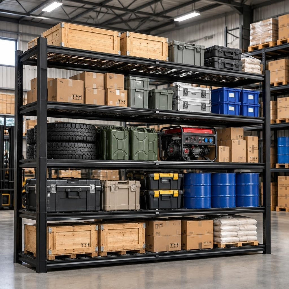 REIBII 60.1"W Heavy Duty Garage Shelving,3050LBS Metal Shelving For Shop