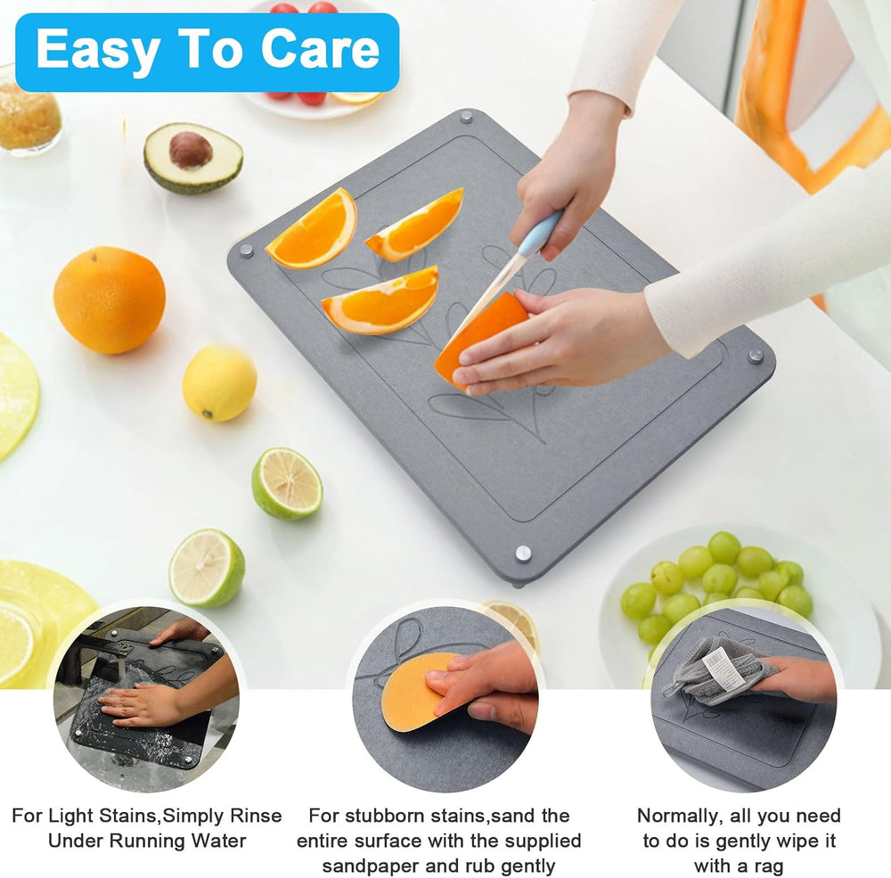 3Pcs Nesting Stone Drying Mat for Kitchen Counter, Quick Drying Dish Drying M...