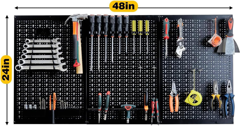 Peg Board Wall Organizer 4 ft. Metal Garage Wall Pegboard