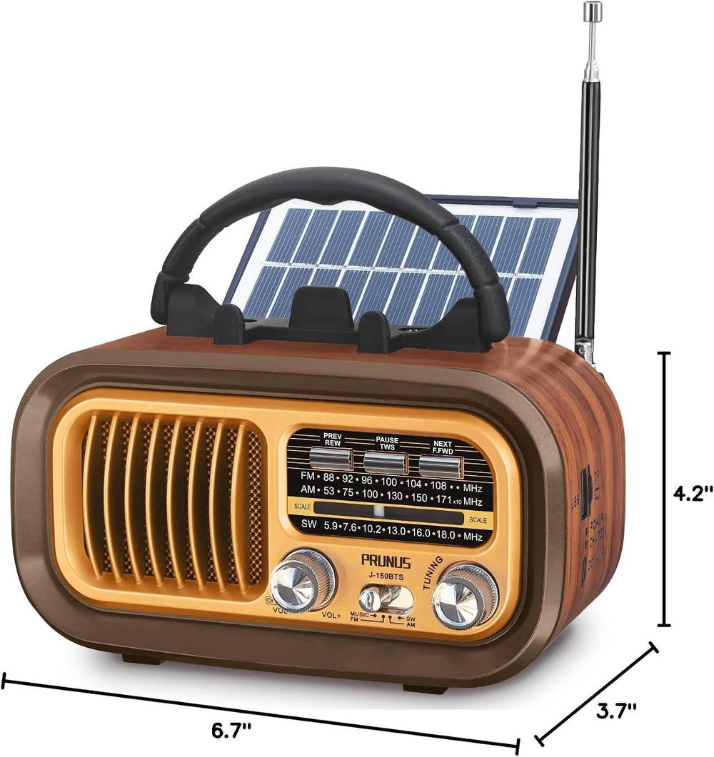 PRUNUS J-150 Portable Radio AM FM SW Bluetooth Speaker,TF Card/USB Playback