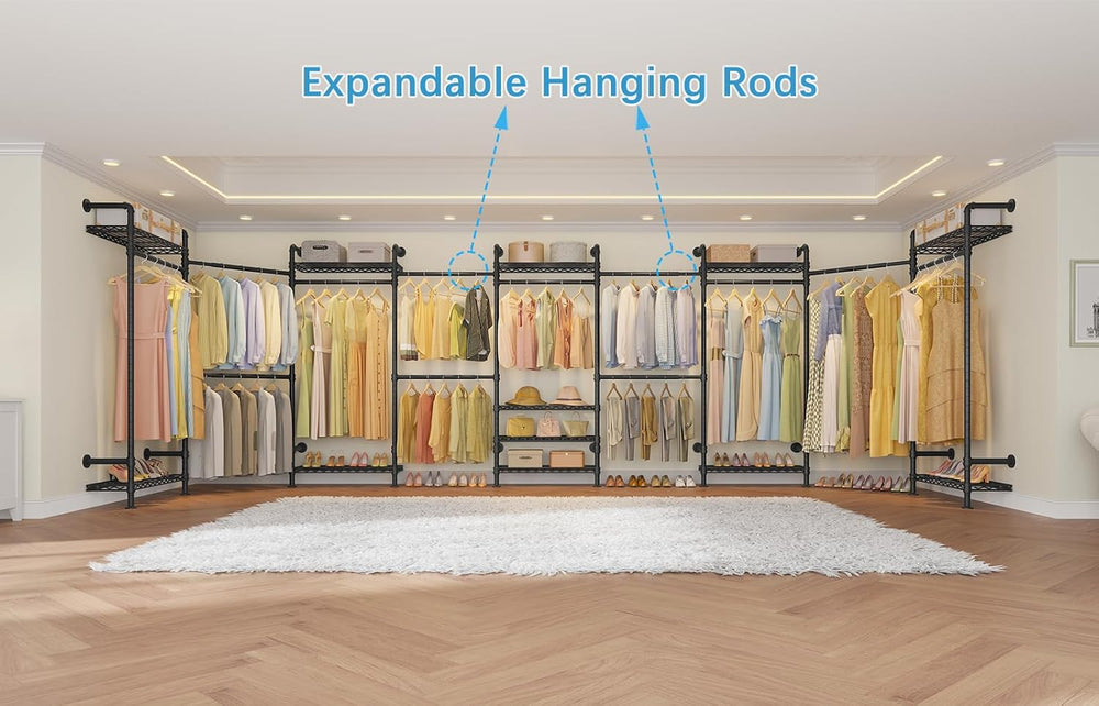 Timate L4 L Shape Garment Rack Heavy Duty Clothes Racks for Hanging Clothes, ...