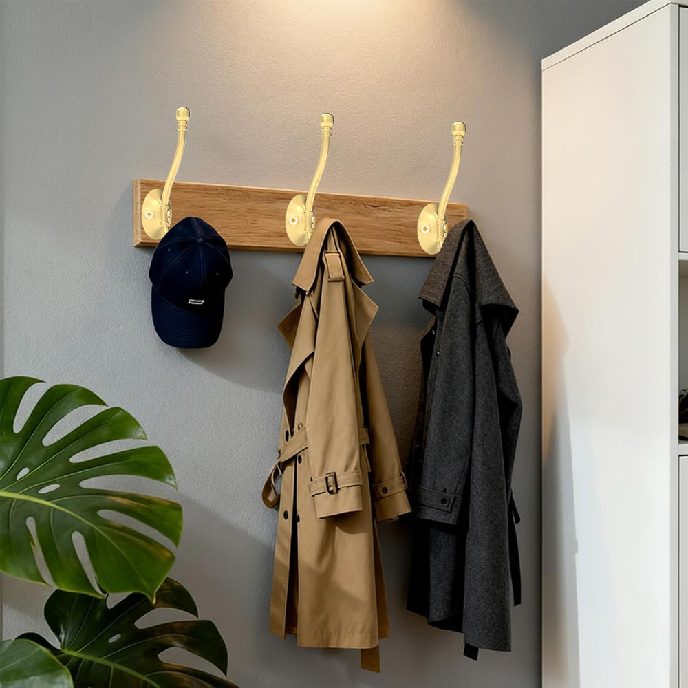 CBWLWJ 10 Pack Heavy Duty Wall Hooks for Hanging, Metal Coat Hooks Wall Mount...