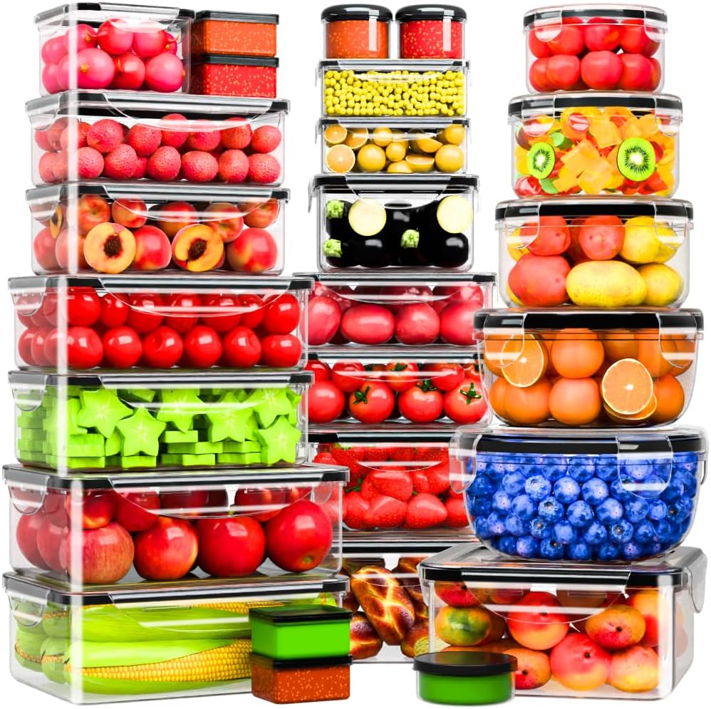 54 Pcs Food Storage Containers with Lids Airtight, (27 Containers &27 Lid...
