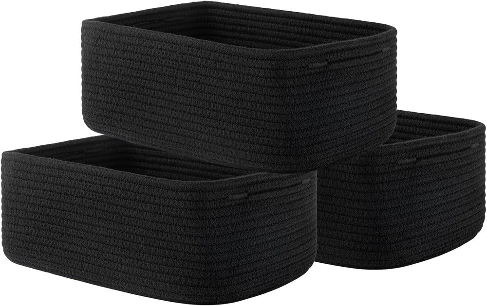 KALLAX Small Woven Storage Basket for Organizing, 13.5x9.5x5 inches, 3 Pack