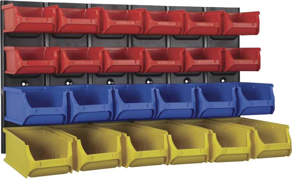 Ironton Metal Louvered Panel System with 24 Bins, 80-Lb. Capacity
