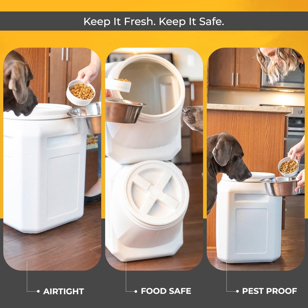 Vittles Vault Airtight Pet Food Storage Container + Scoop, Up to 30lbs