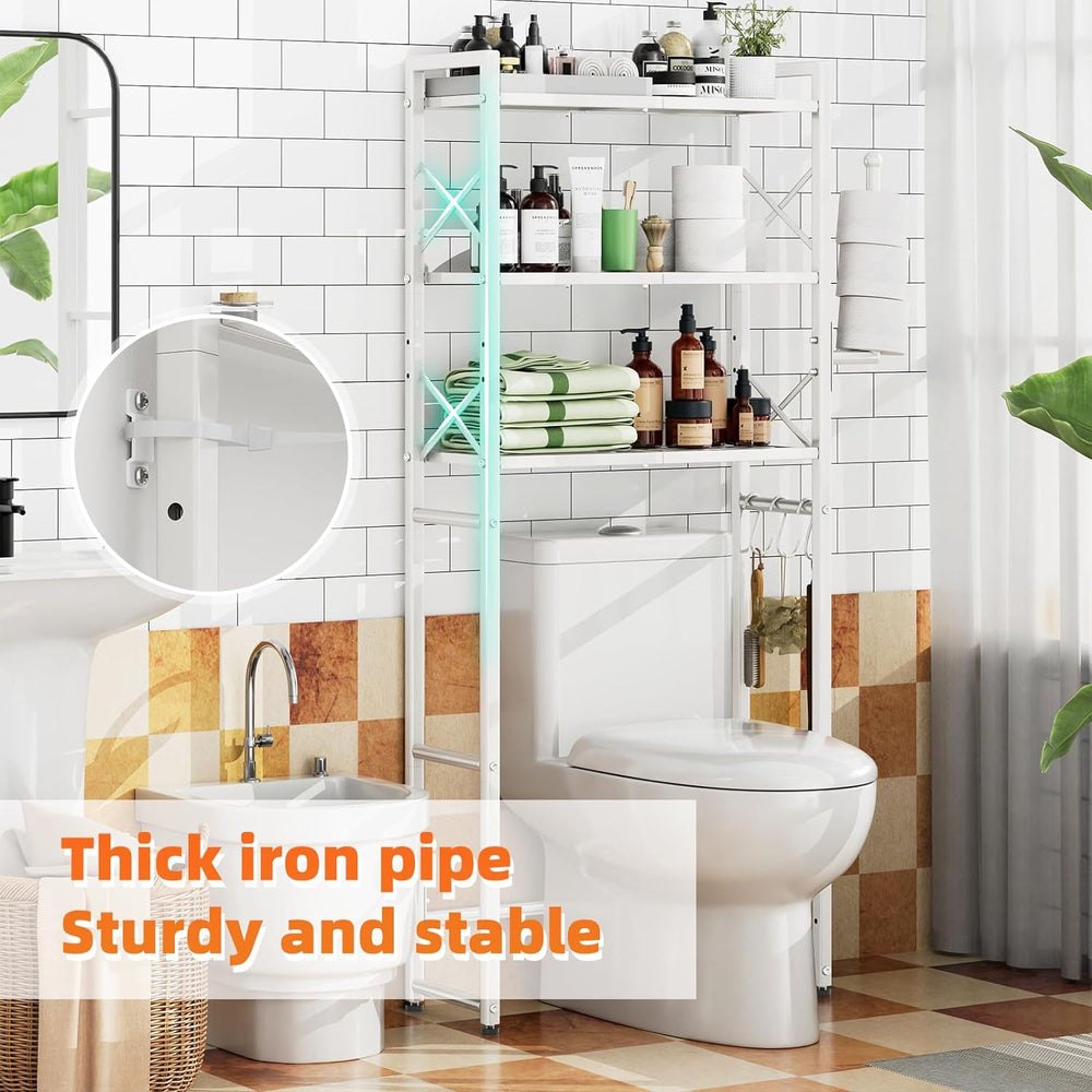 Simple Trending Over The Toilet Storage Rack with Toilet Paper Holder, Heavy ...