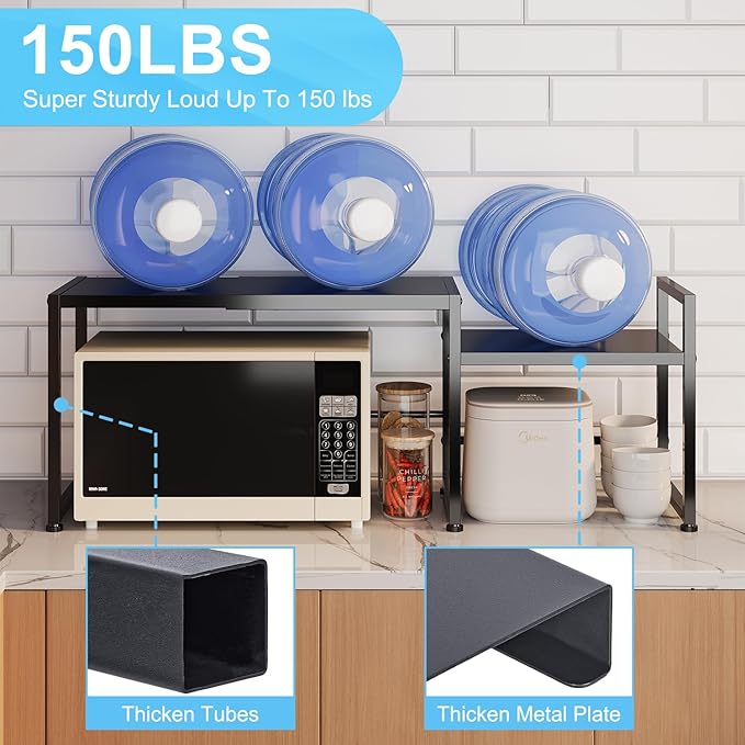44.3 Inches Expandable Metal Storage Shelves, 150LBS Heavy Duty Shelving Units