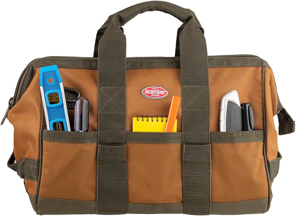 Bucket Boss Gatemouth 16 Tool Bag and Bucketeer Bucket Tool Organizer Bundle,...