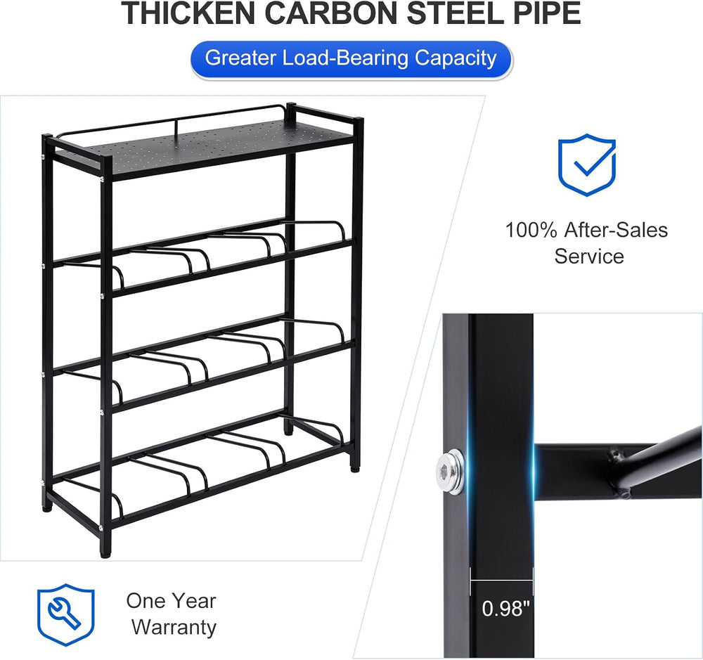 5 Gallon Water Bottle Holder 9-Tray 3/5 Gallon Water Jug Rack with Top Shelf ...