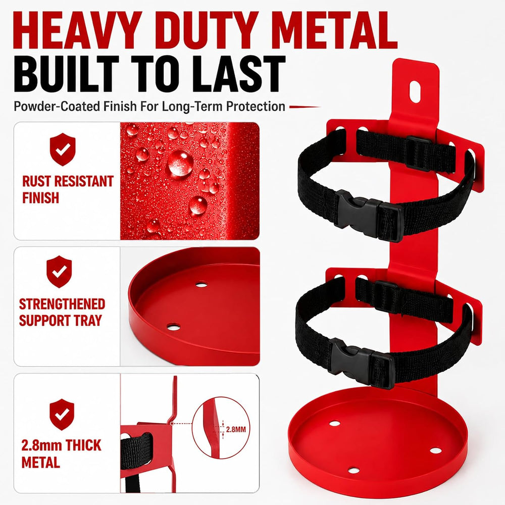 Fire Extinguisher Mount - Heavy Duty Metal Wall Mount Bracket,Adjustable Quic...