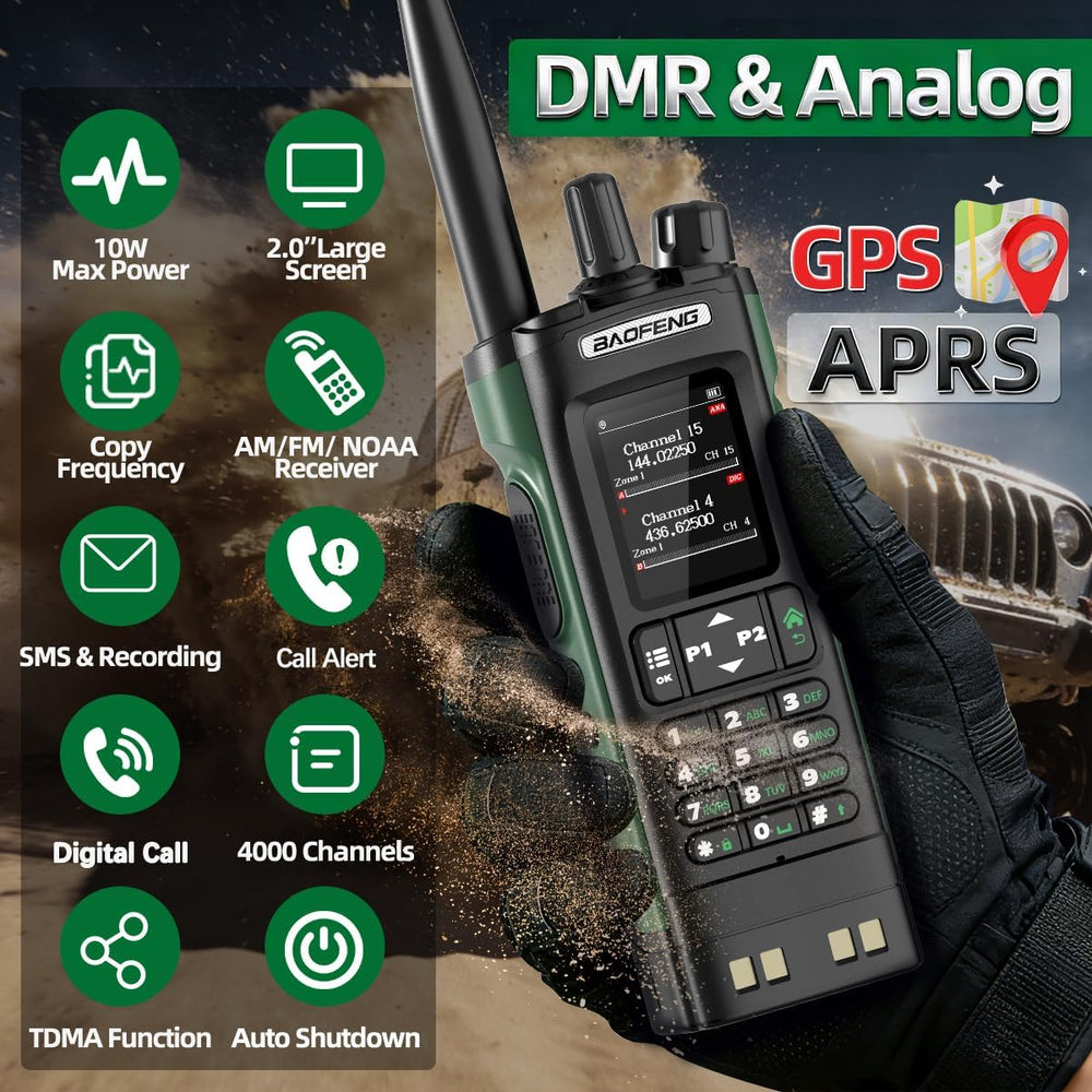 baofeng DM32 Radio DMR Ham Radio Handheld Long Range Walkie Talkies Rechargea...