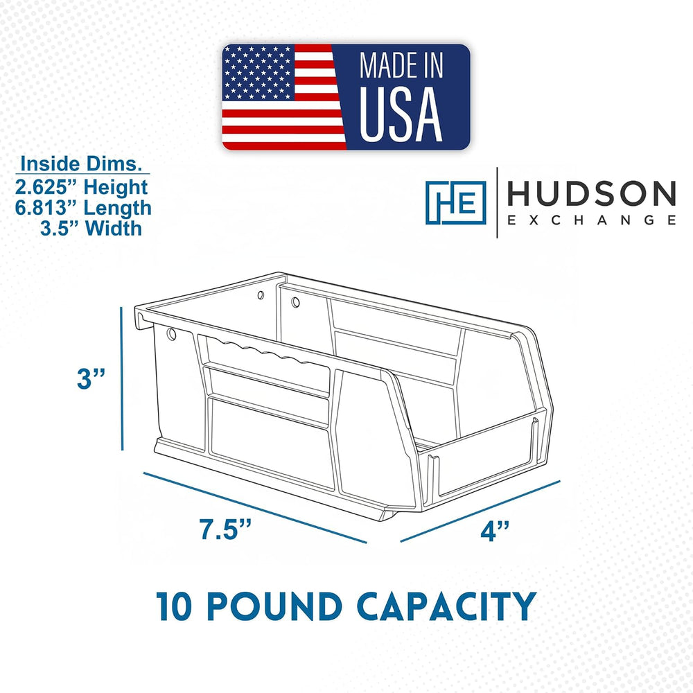 HE HUDSON EXCHANGE 7.5" x 4" x 3" (24 Pack) Plastic Stackable ...