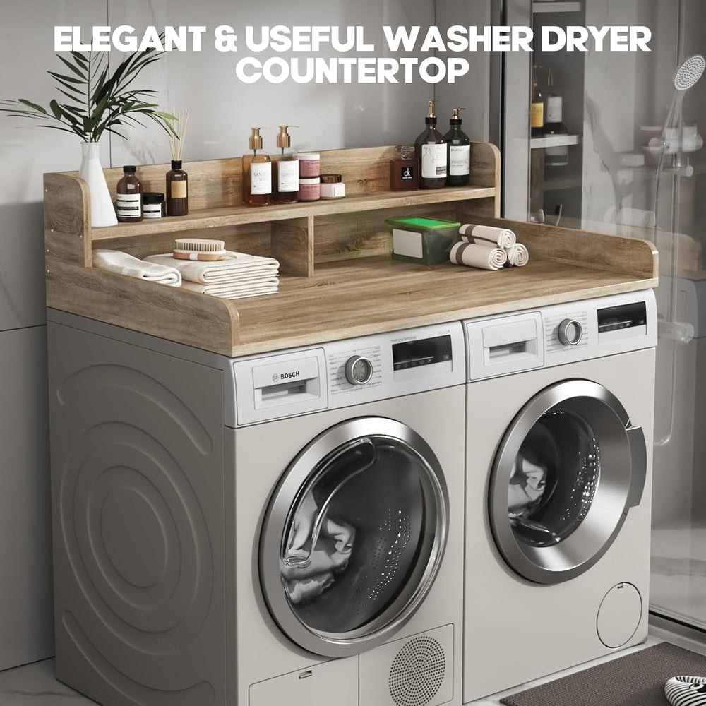 2-Tier Washer and Dryer Countertop with 2.75" H Guard,54" W x 27.5&...