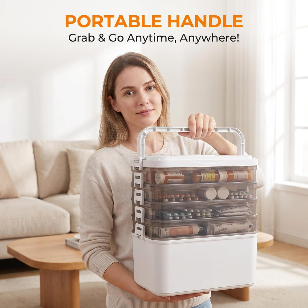 5-Tier Medicine Cabinet Organizer with Handle