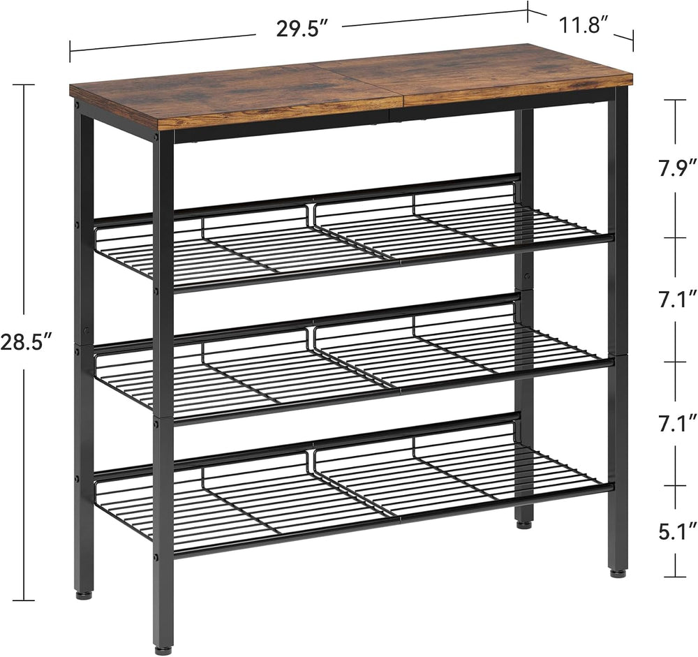 Shoe Rack for Closet,4 Tier Shoe Organizer for Entryway,Shoe Shelf with Stora...