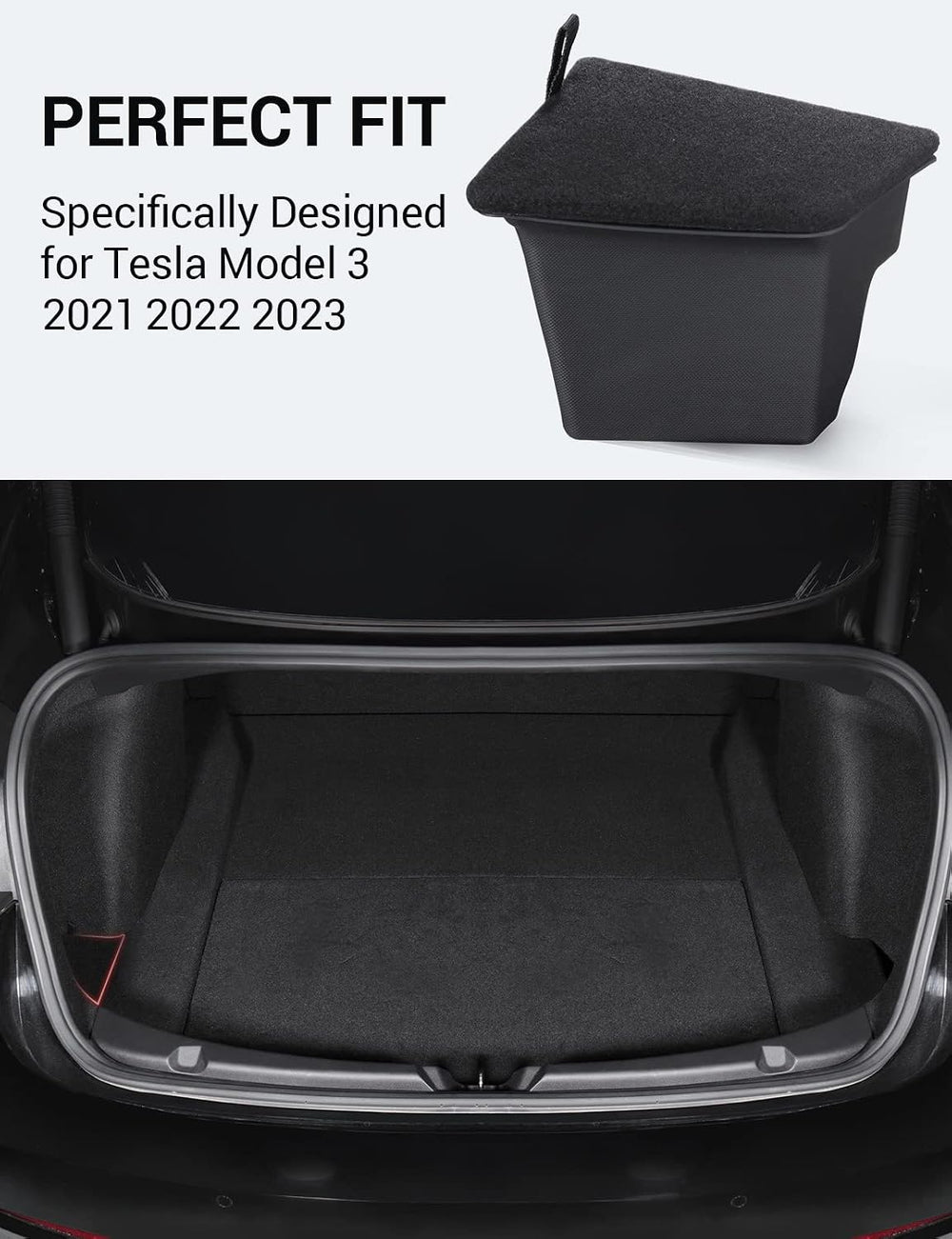 BASENOR 2023-2021 Trunk Storage Bin for Tesla Model 3