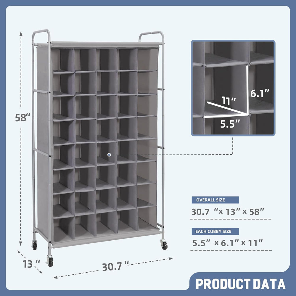 STORAGE MANIAC Shoe Cubby Organizer, Free Standing Shoe Cube Rack for Entrywa...