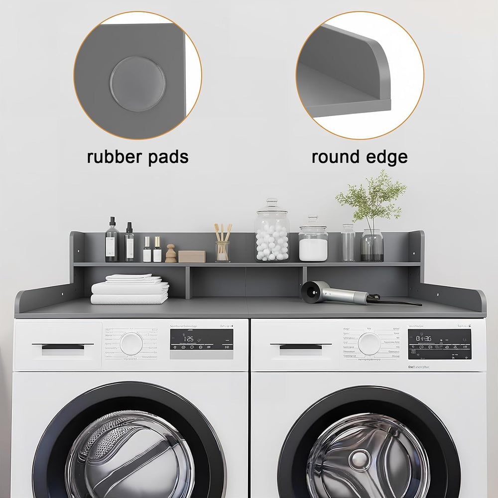 Washer Dryer Countertop with Shelf, 2-Tier Laundry Countertop Over Washer and...