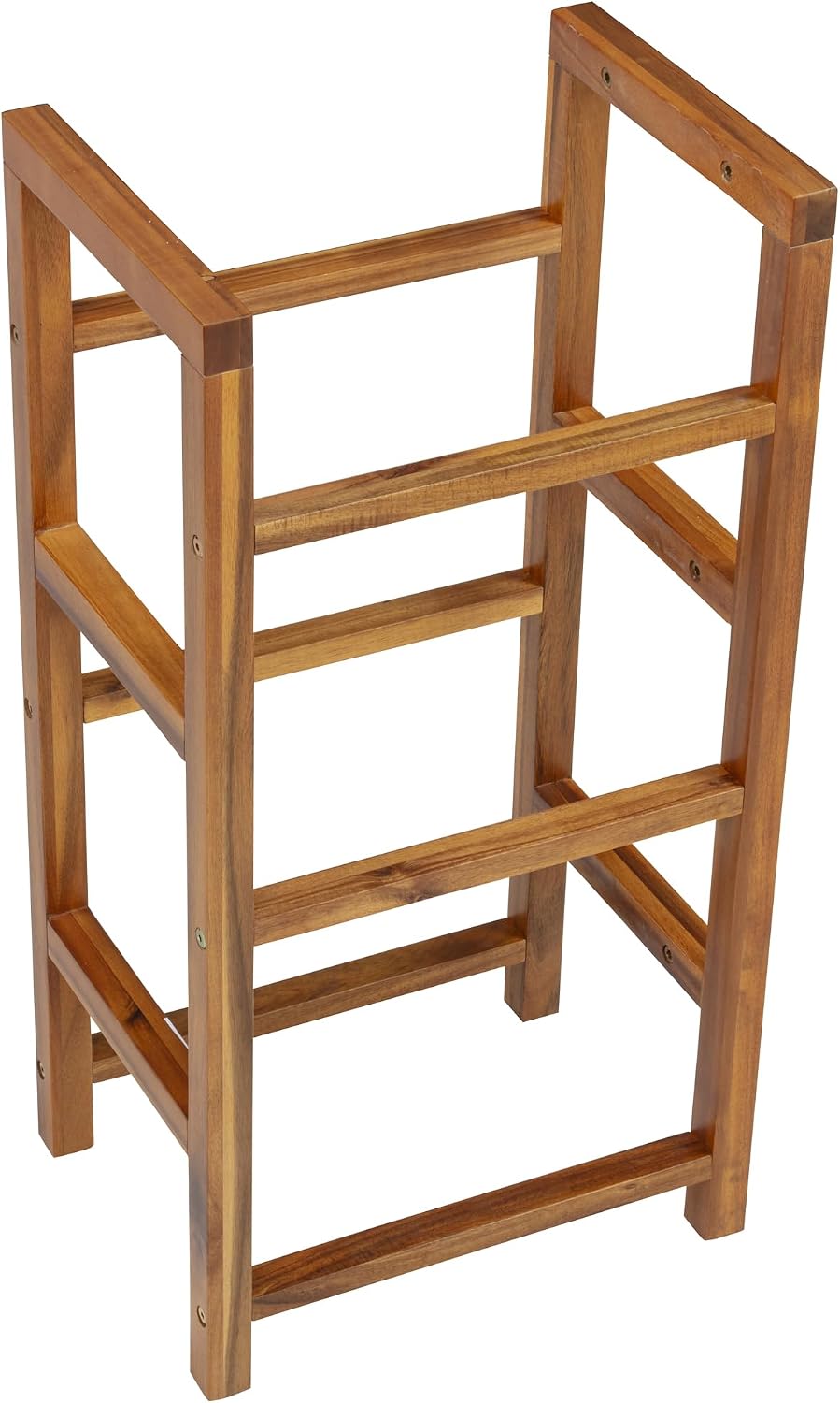 eHemco 3 Tier Hardwood Frame Grocery Storage Organizer Rack, Light Oak