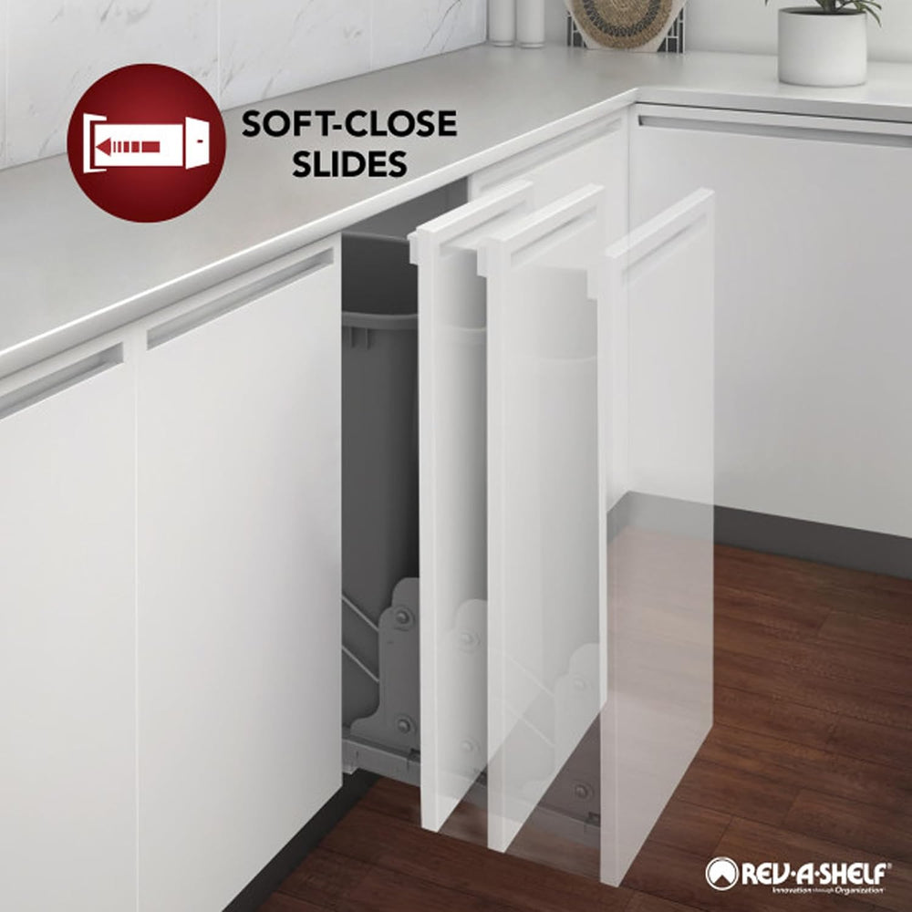 Rev-A-Shelf Chrome Two-Tier Wire Bottom Pullout Organizer with Soft-Close for...