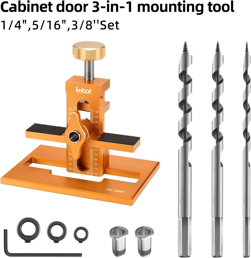 Imbot 3-in-1 Cabinet Door Mounting Jig, Cabinet Door Installation Positioner Kit