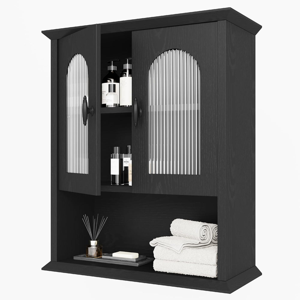 CJL Bathroom Wall Cabinet with Fluted Door, 18.9'' x 23.6'', ...