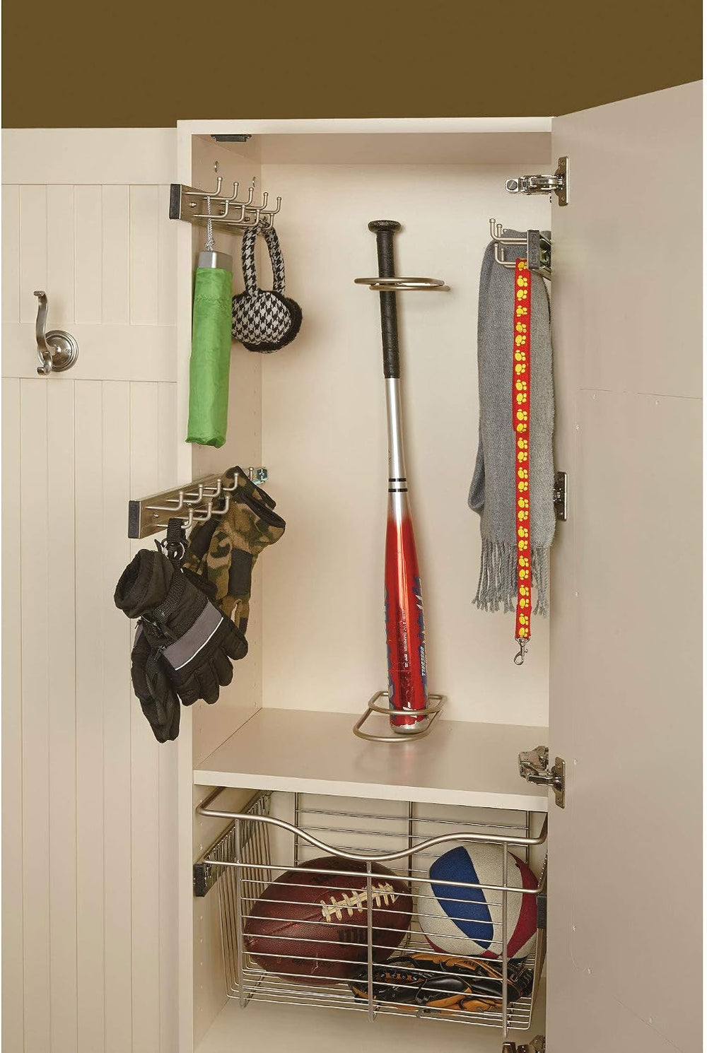 Rev-A-Shelf Sliding Belt Rack for Closets, Min Opening Width 2.5", 2 Pack