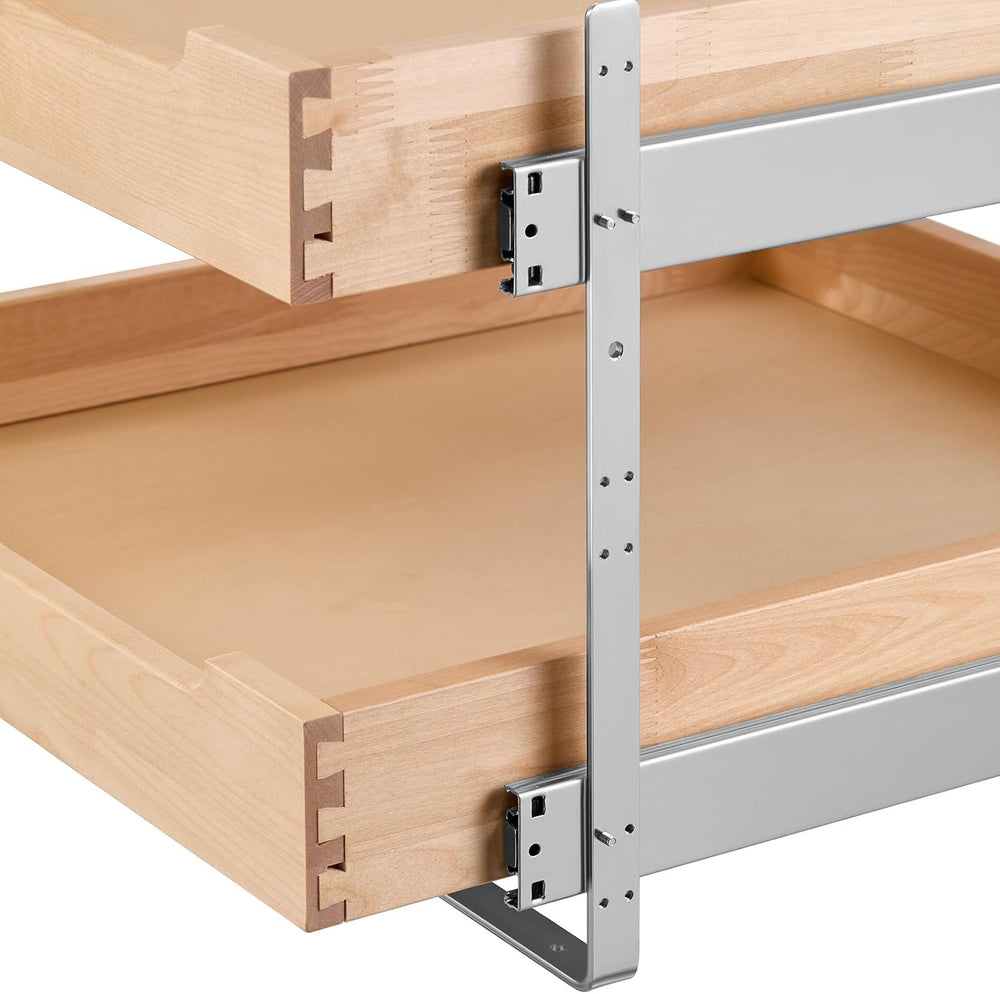 VEVOR 2 Tier Pull Out Cabinet Organizer, 20" W x 21" D Cabinet Draw...
