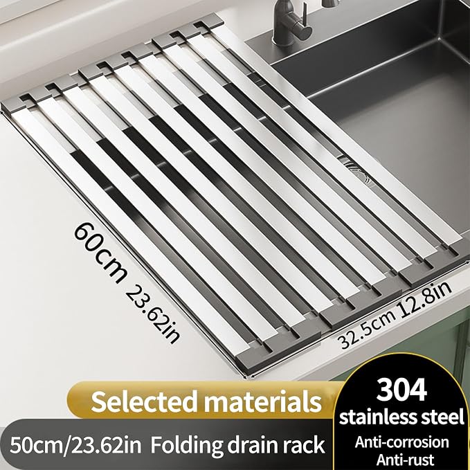 Foldable Dish Drying Rack, Over The Sink Dish Drying Rack ，Dish Drying mat，Dish
