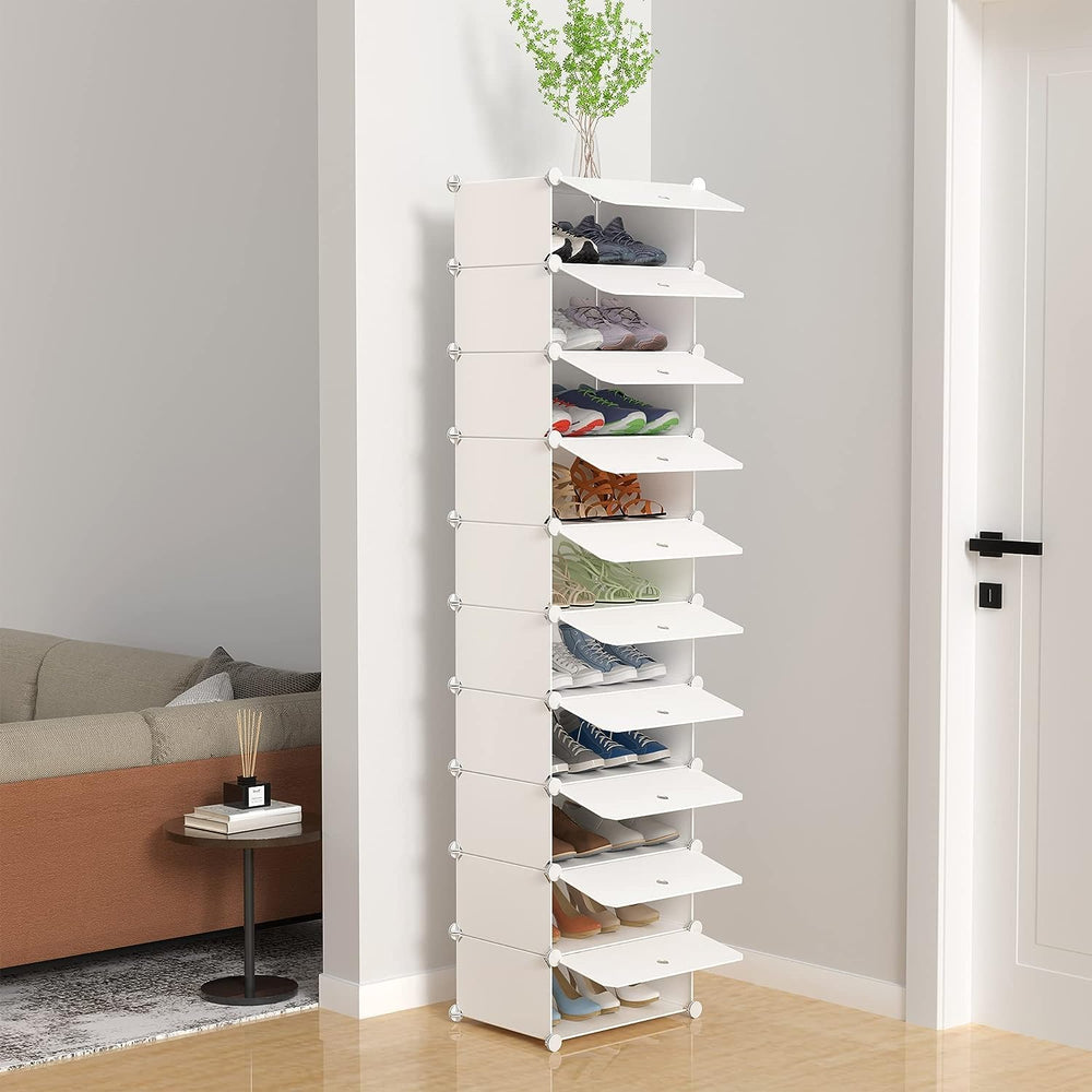 HOMIDEC Shoe Storage, 10-Tier Shoe Rack Shoe Organizer for Closet