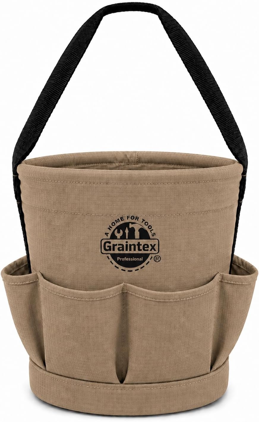 Graintex Tapered Canvas Bucket 12"x10"x15", Utility Tool Bucke...