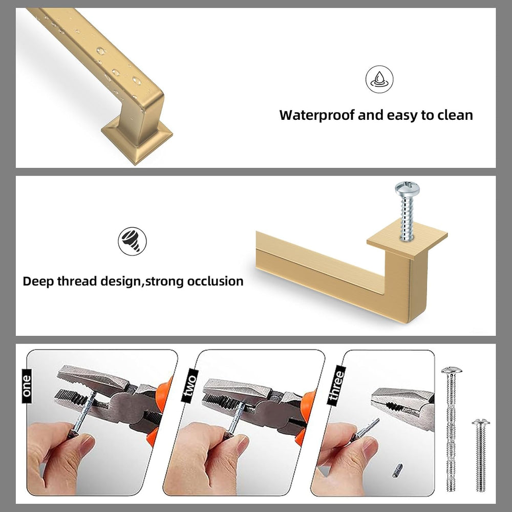 10 Pack 5 Inch Cabinet Pulls Champagne Bronze Kitchen Cabinet Handles Zinc Al...