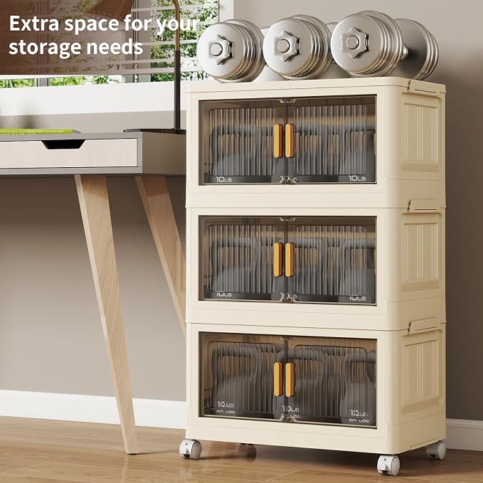 3 Tier Stackable Plastic Storage Bins