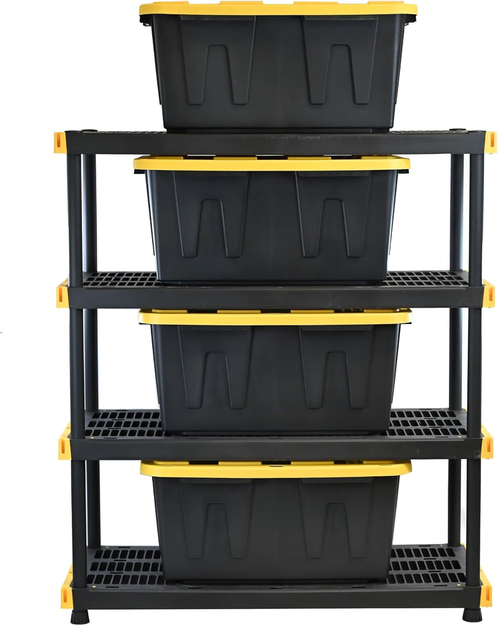 CX Black & Yellow, Shelving Unit and Heavy Duty Storage Containers, Extre...