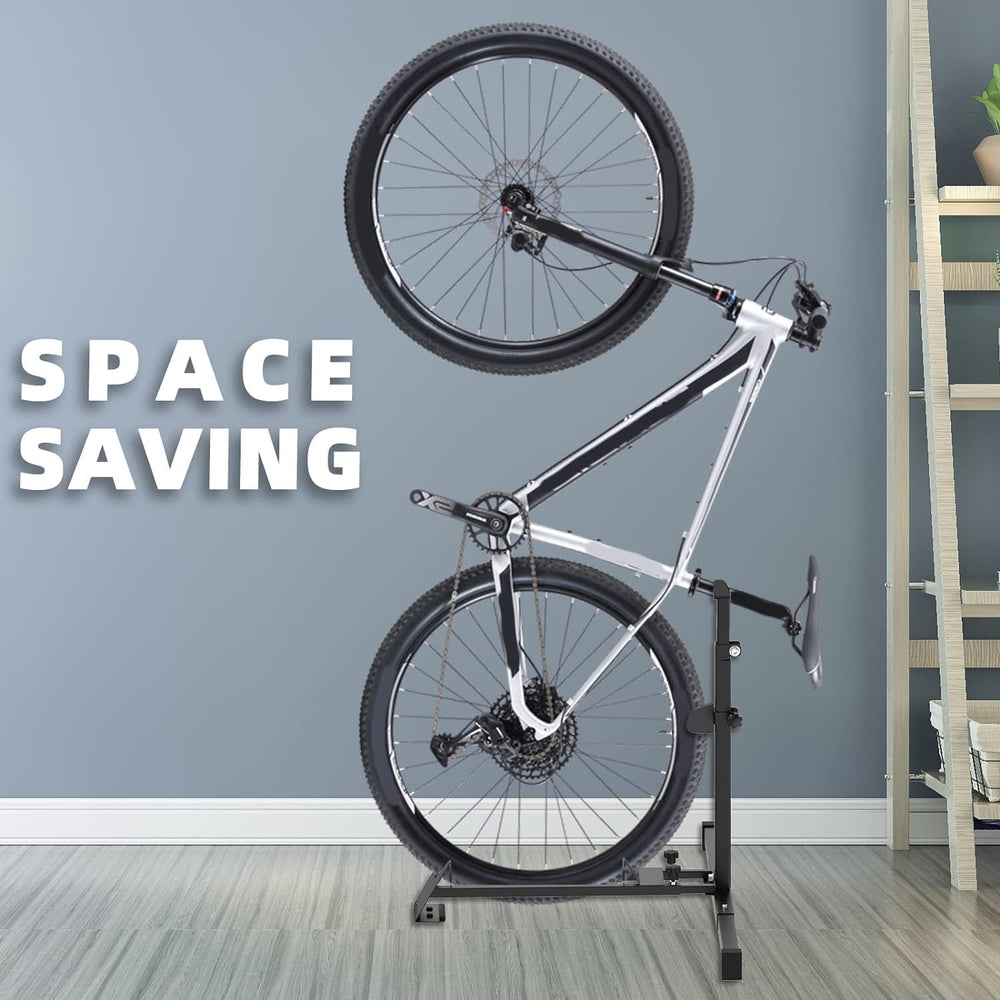 Bike Stand,Vertical Bike Rack Garage,Space-Saving Rack with Adjustable for Ga...
