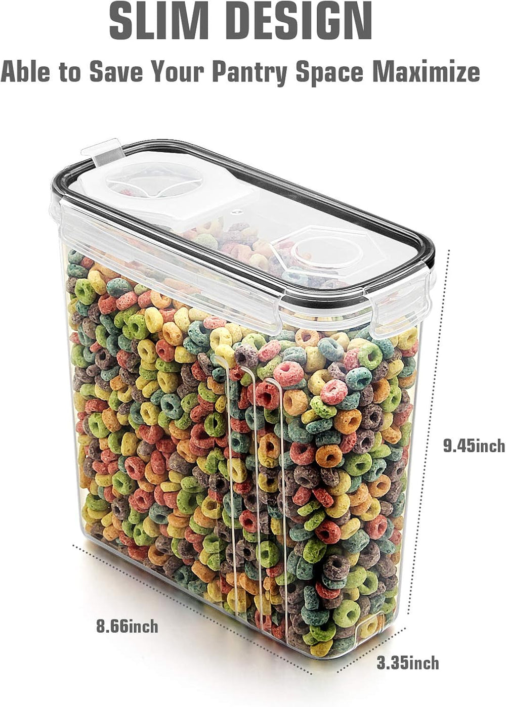 Wildone Cereal Storage Containers Set, Large BPA Free Plastic Airtight Food S...