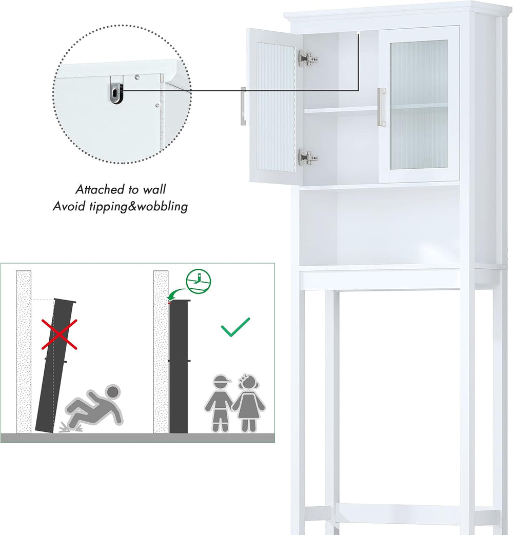 Spirich Over The Toilet Cabinet for Bathroom Storage, Above Toilet Storage Ca...