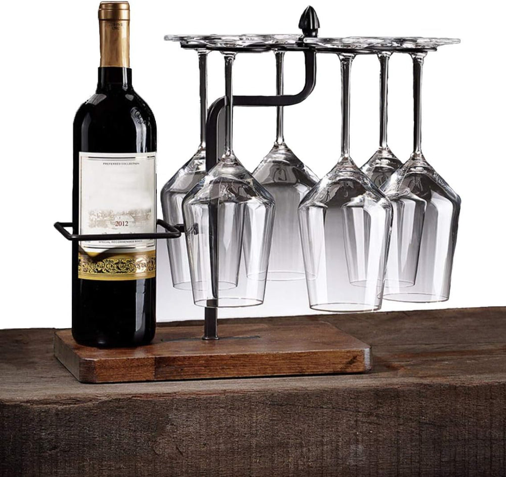 Red Wine Stemware Racks Kitchen Bar Table Decoration Metal Drying Rack Wine G...