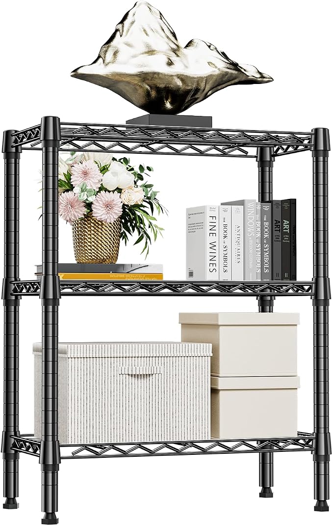 750 lbs 3 Tier Shelf Metal Storage Shelves Wire Rack Closet Organizers