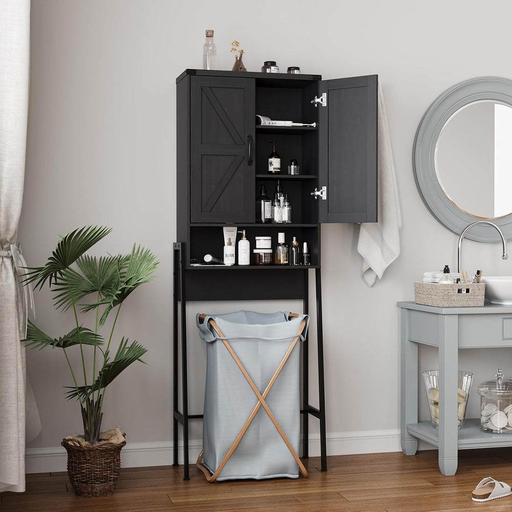 Vabches Over The Toilet Storage Cabinet with 2-Door Design Bathroom Organizer...
