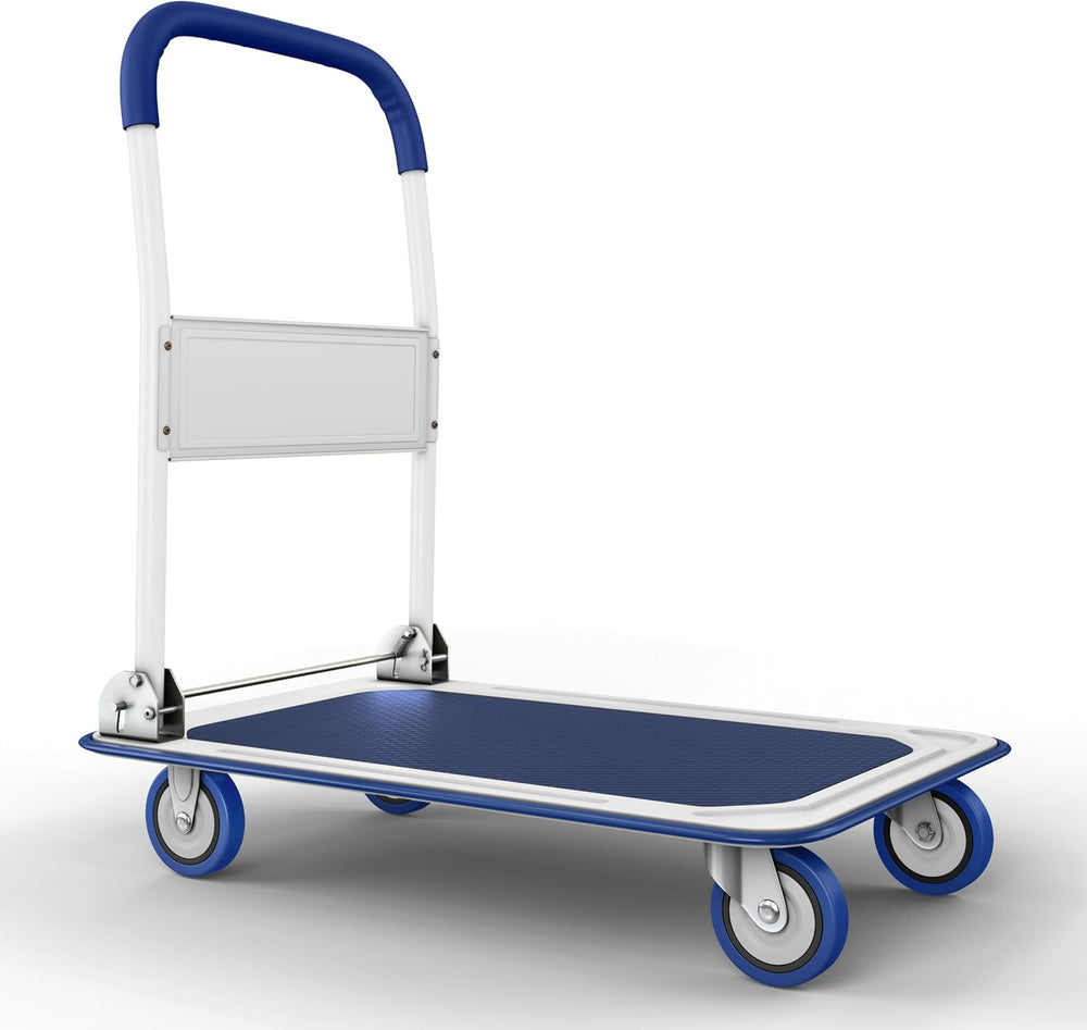 Heavy Duty Foldable Push Cart Dolly | 330 lbs. Capacity | Upgraded Collapsibl...