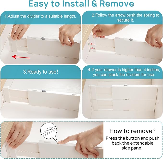 Vtopmart 12 Pack Drawer Dividers