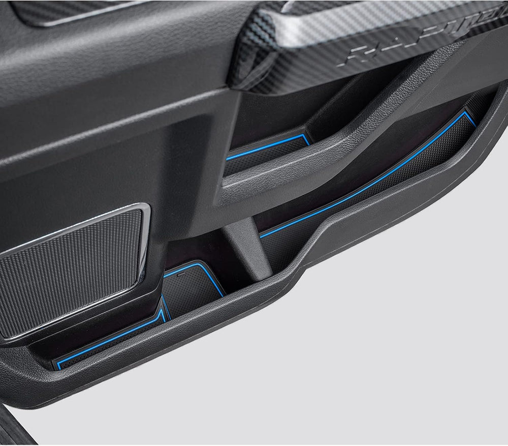 Cup Holder Door Pocket Inserts for Ford F150 2015-2020 Blue