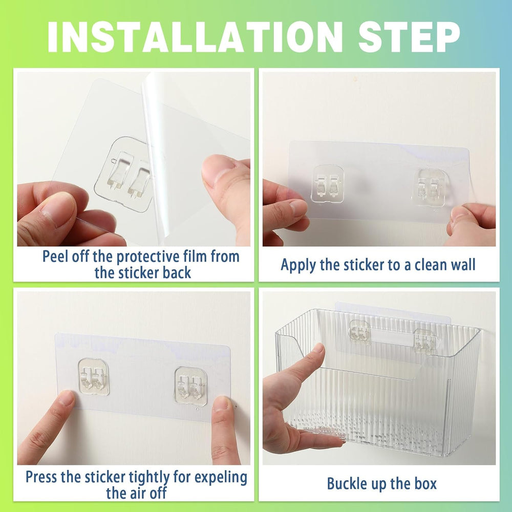 SiliFine 8 Pcs Cabinet Door Organizer Bin Wall Mount Organizer,3.94''...