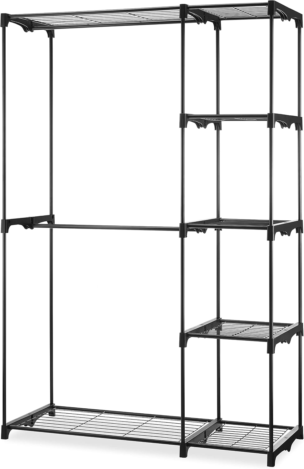 Whitmor Deluxe Double Rod Freestanding Closet Heavy Duty Storage Organizer