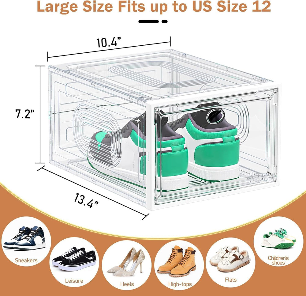 caktraie 10 Pack Thicken Shoe Organizer Stackable